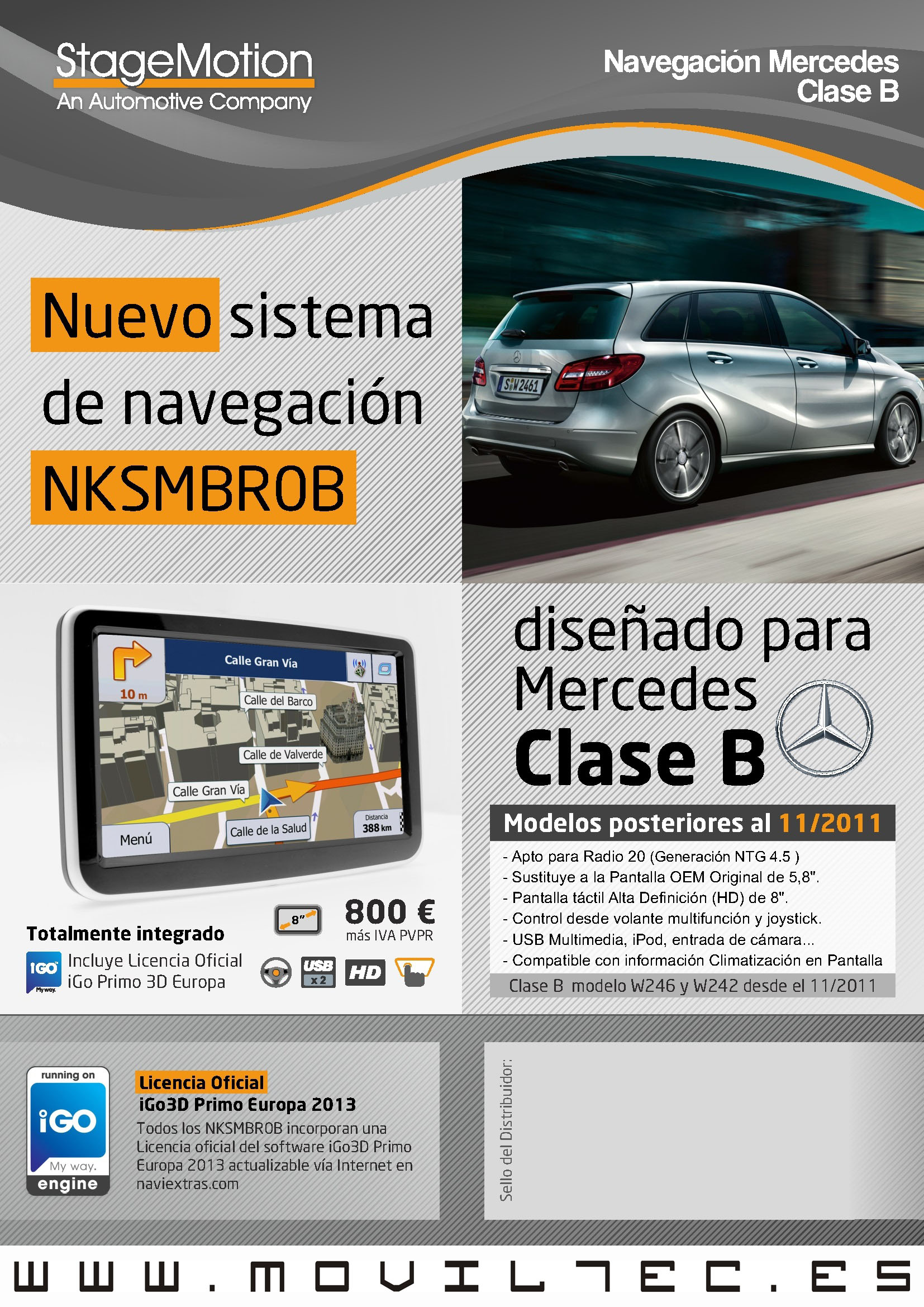 Accesorios-automóvil-Moviltec-Navegacion-Mercedes-Clase-B